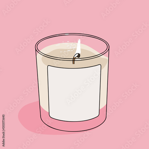 Minimalist Scented Candle Illustration