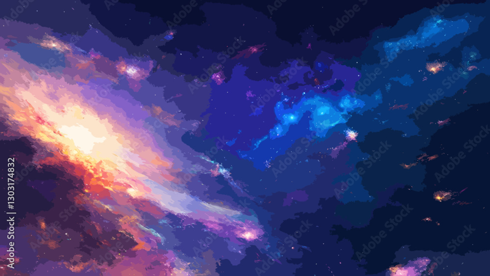 Fototapeta premium Galaxy illustration
