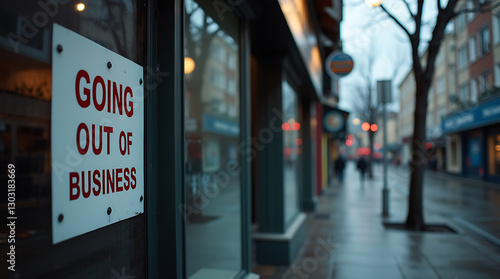 Closed Small Business Storefront with 