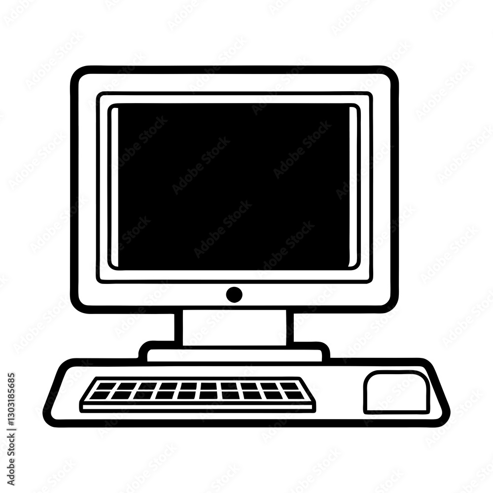 computer monitor with mouse. realistic desktop computer icon. modern pc setup vector. sleek computer workstation design.
computer monitor with mouse. realistic desktop computer icon. modern pc setup vector. sleek computer workstation design.