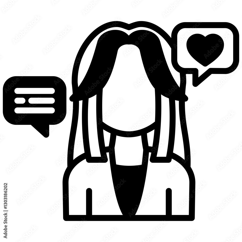 Obraz premium Influencer Icon