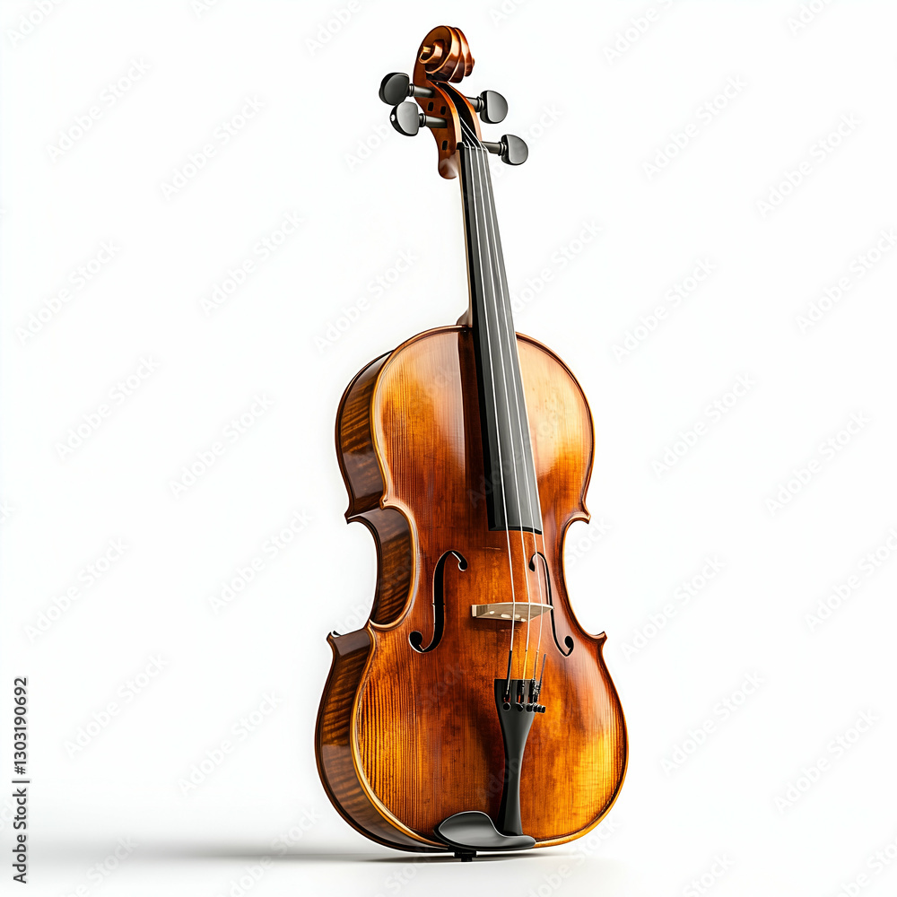 Fototapeta premium Exquisite Violin: Masterful Craftsmanship and Elegance in Classical Music Performance