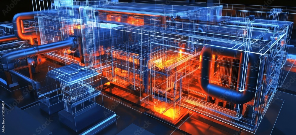 Fototapeta premium Innovative energy systems designed for efficiency and sustainability.