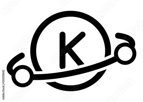 icon representing potassium (K) symbolizing minerals nutrition and health.