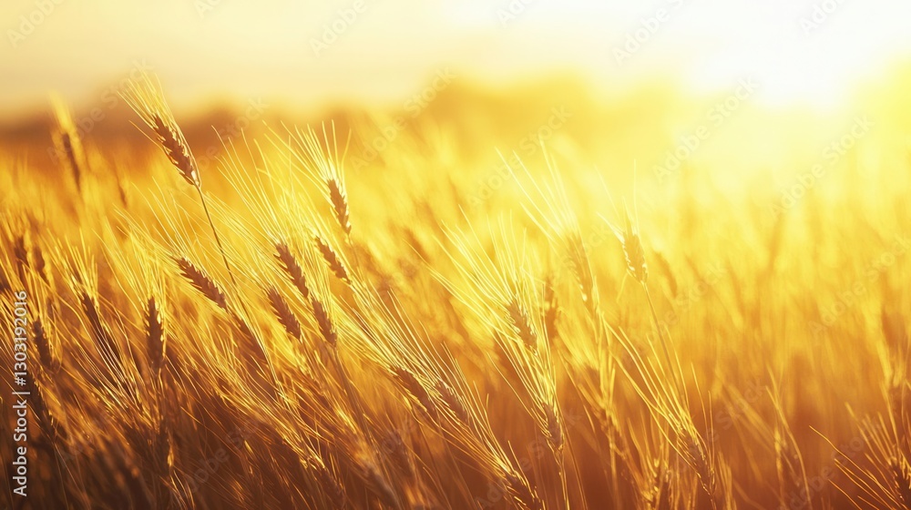 Golden Wheat Field at Sunset Natures Warm Embrace Golden Wheat Field at Sunset Natures Warm Embrace