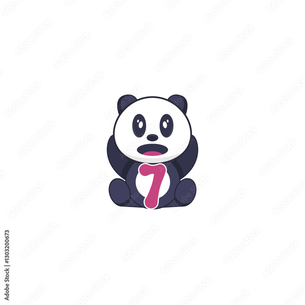 Fototapeta premium Animal Numbers Vector Art Icons and Graphics