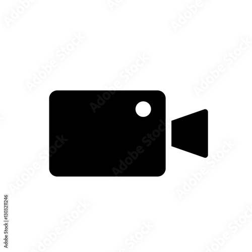 film camera, recording, video - vector icon