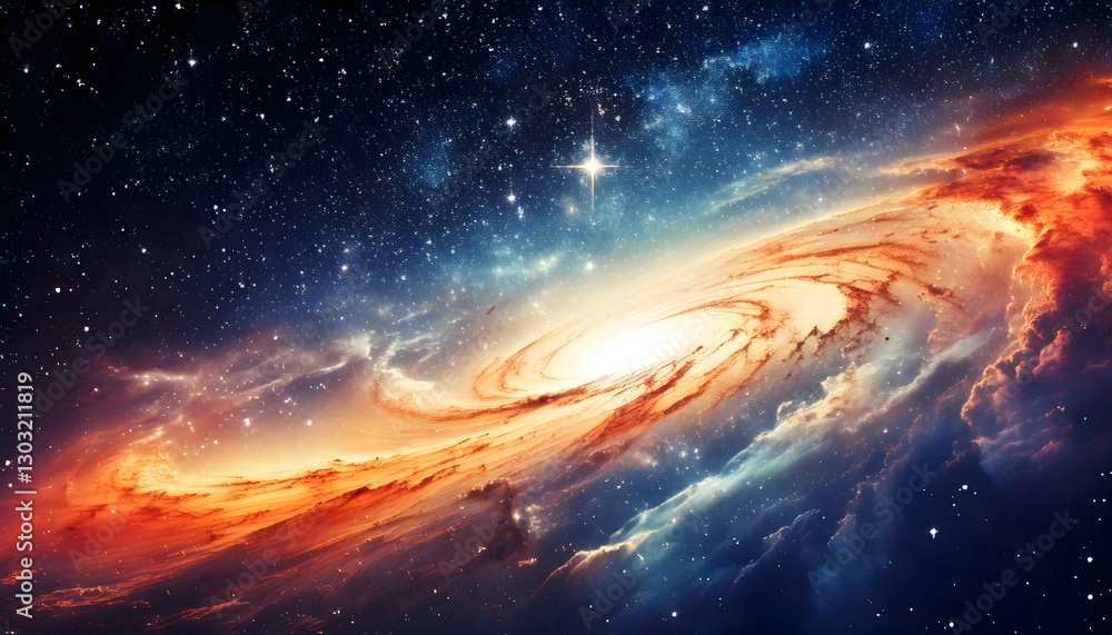 Ethereal Galactic Swirl in a Starry Universe
Ethereal Galactic Swirl in a Starry Universe
