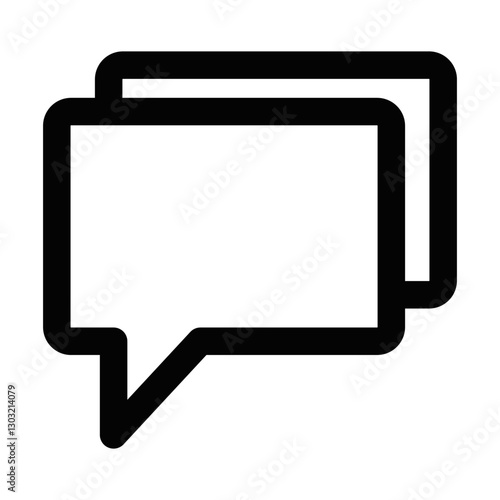 Chat bubbles vector icon for messaging and communication themes. Editable stroke.
