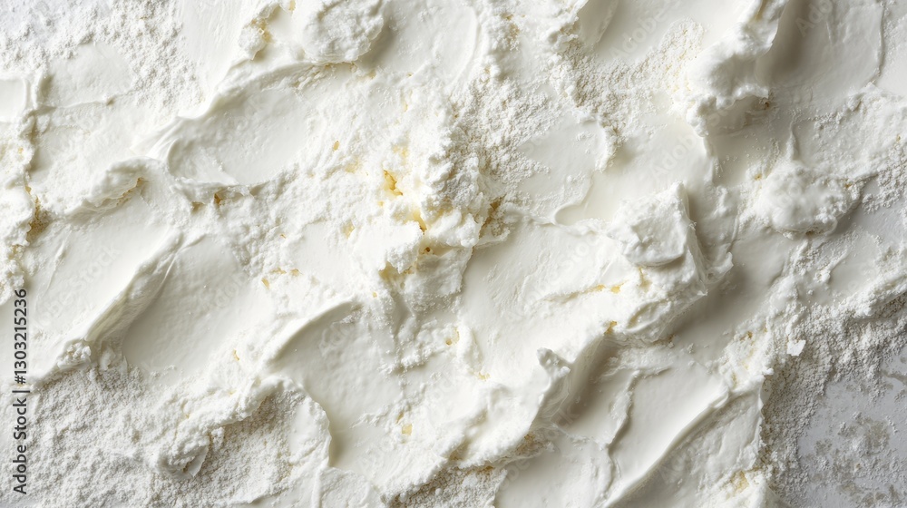 White creamy yogurt. White sour cream texture close-up White creamy yogurt. White sour cream texture close-up