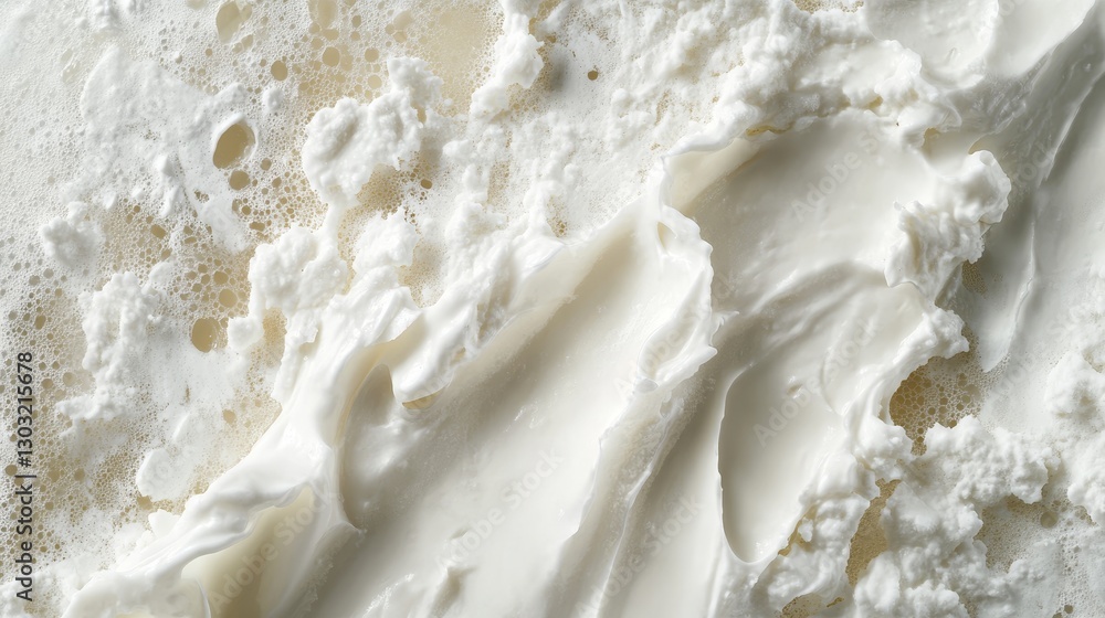 White creamy yogurt. White sour cream texture close-up White creamy yogurt. White sour cream texture close-up