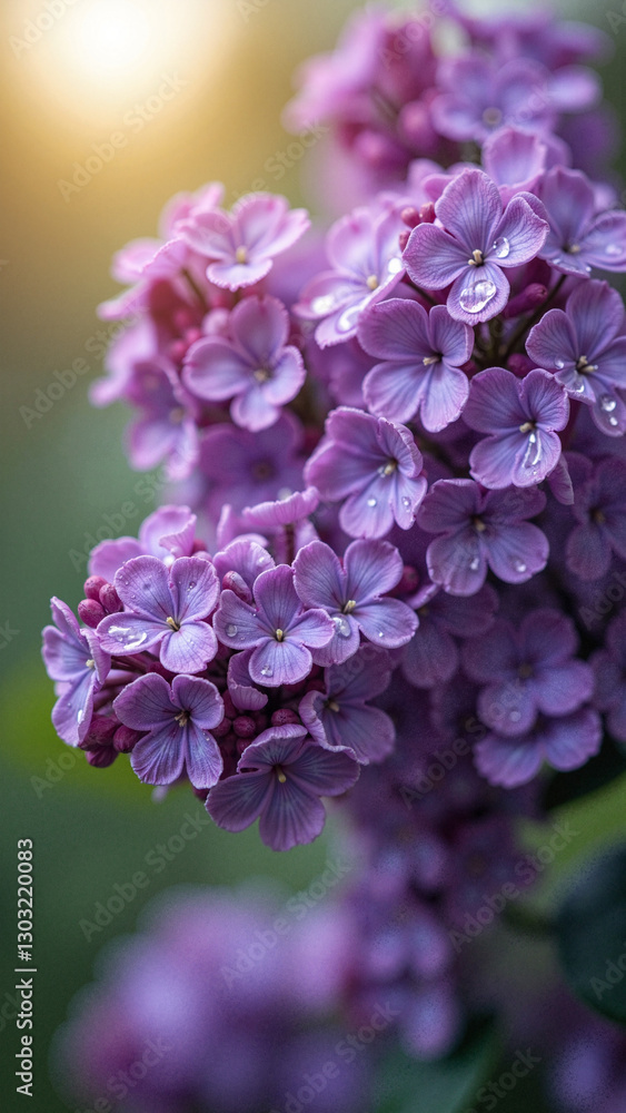 Vibrant Lilac Spring Flowers with Dewdrops: Elegant Bokeh Background for Mother's Day Cards, Floral Marketing, and Spring Celebration Designs Vibrant Lilac Spring Flowers with Dewdrops: Elegant Bokeh Background for Mother's Day Cards, Floral Marketing, and Spring Celebration Designs