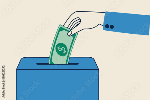 Money shred bad investment, scam or fraud causing losing money, mistake or financial failure spending concept, businessman hand feed banknote money into shredder to destroy losing all his wealth.