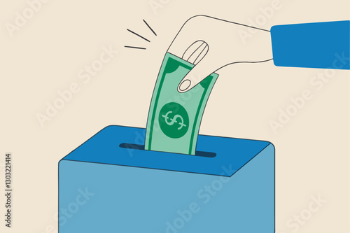 Money shred bad investment, scam or fraud causing losing money, mistake or financial failure spending concept, businessman hand feed banknote money into shredder to destroy losing all his wealth.