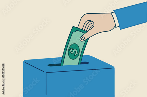 Money shred bad investment, scam or fraud causing losing money, mistake or financial failure spending concept, businessman hand feed banknote money into shredder to destroy losing all his wealth.