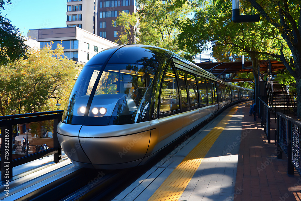Obraz premium futuristic monorail system