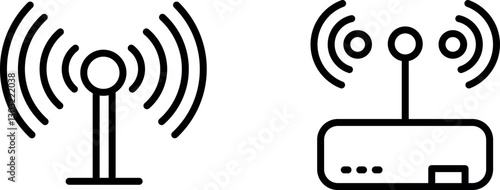 "Wireless Icon – A Symbol of Connectivity, Network Communication, and Modern Technology"