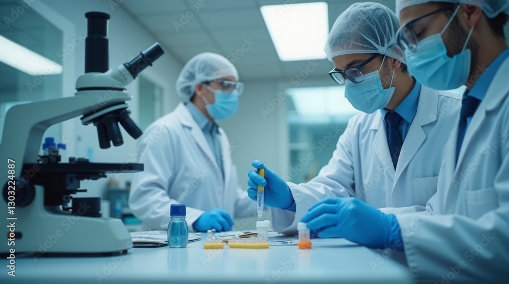Focused Adult Scientists Conducting Research in Medical Laboratory Focused Adult Scientists Conducting Research in Medical Laboratory