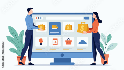 Entrepreneurs Building E-commerce Website to Sell Products Online