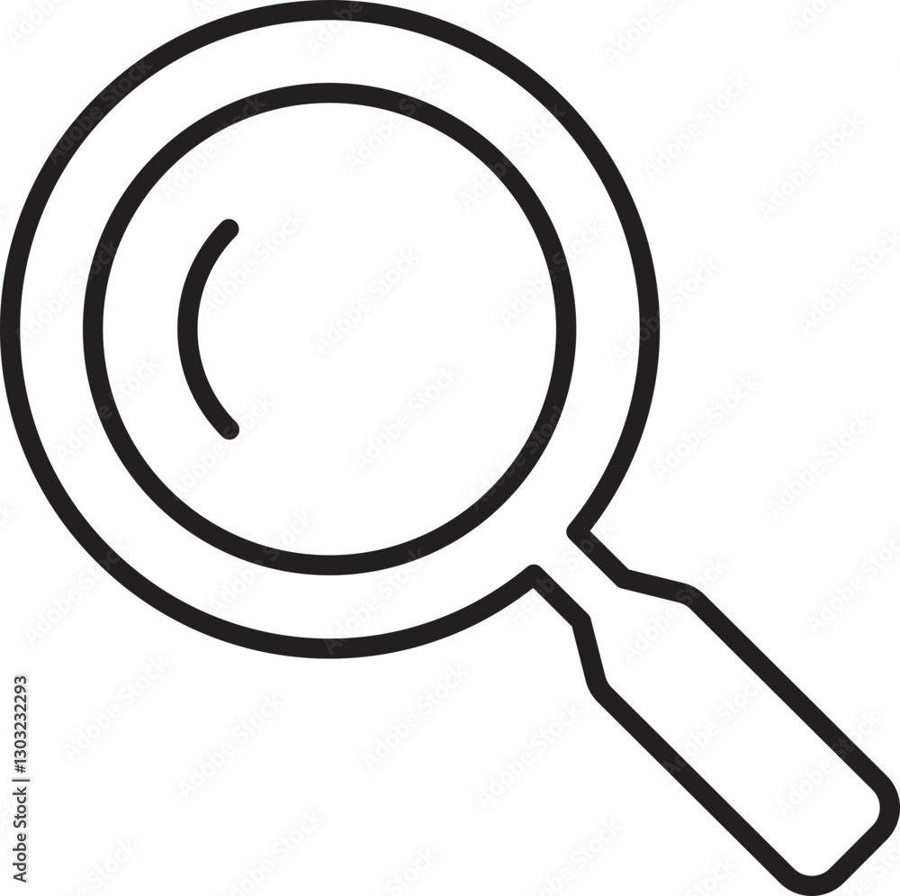 Magnifying glass icon illustration line icon Magnifying glass icon illustration line icon