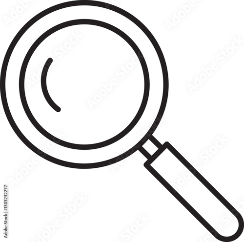 Magnifying glass icon illustration line icon
