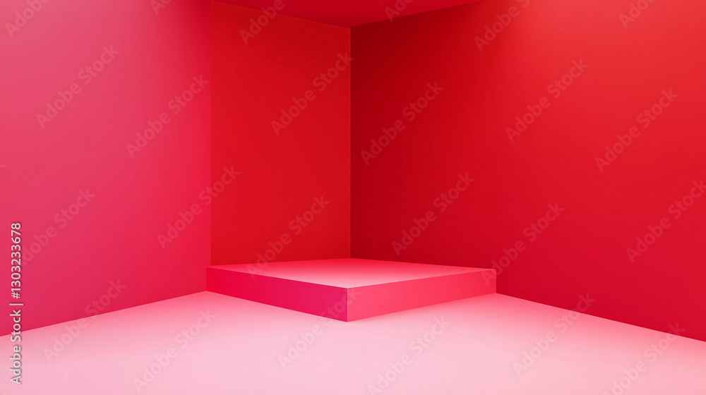 Elegant Minimalist Red Pink Studio Background for Product Showcase and Luxury Stage Concept Elegant Minimalist Red Pink Studio Background for Product Showcase and Luxury Stage Concept