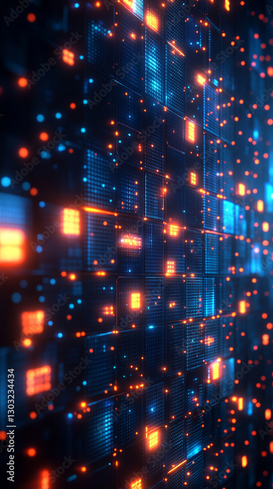 Obraz premium A glowing digital lock icon overlays a futuristic circuit board, symbolizing virtual security, data protection, and encrypted internet safety in a modern, high-tech environment