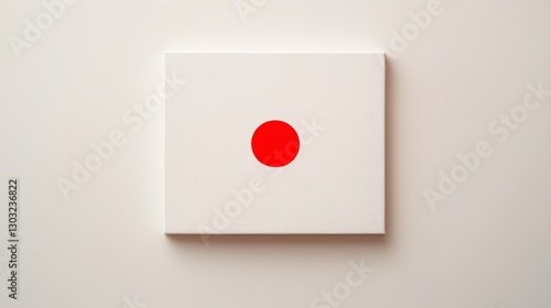 Free Download A plain white canvas with a single, bright red dot in the center - GFXLoad