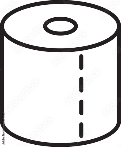 Toilet paper roll illustration line icon
