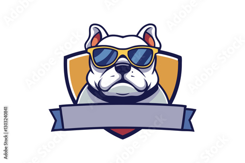 Bulldog logo vector art illustration1.eps