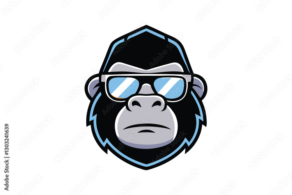 Obraz premium Gorilla logo vector art illustration1.eps