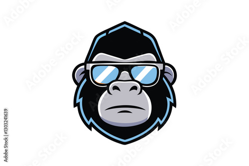 Gorilla logo vector art illustration1.eps