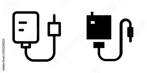 Power Adapter Icon Set - Vector Design Symbols