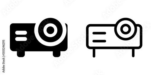 Projector Icon Set - Vector Design Symbols