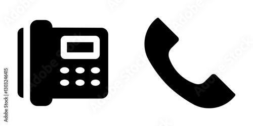 Telephone Icon Set - Vector Design Symbols