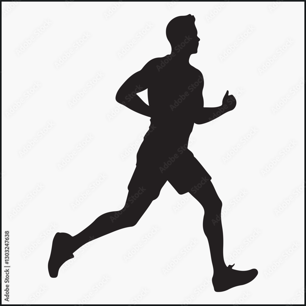 Running man silhouette Running man silhouette