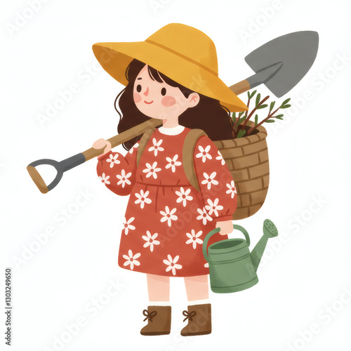 Gardening Girl Character