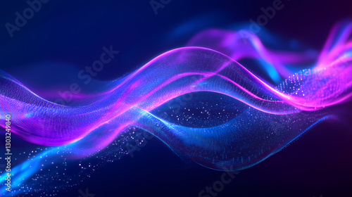 Futuristic Energy Wave – Glowing Abstract Digital Flow Background