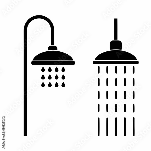 Shower vector Icons set design.