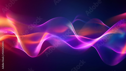 Holographic Soundwave – Futuristic Vibrant Digital Waves Background