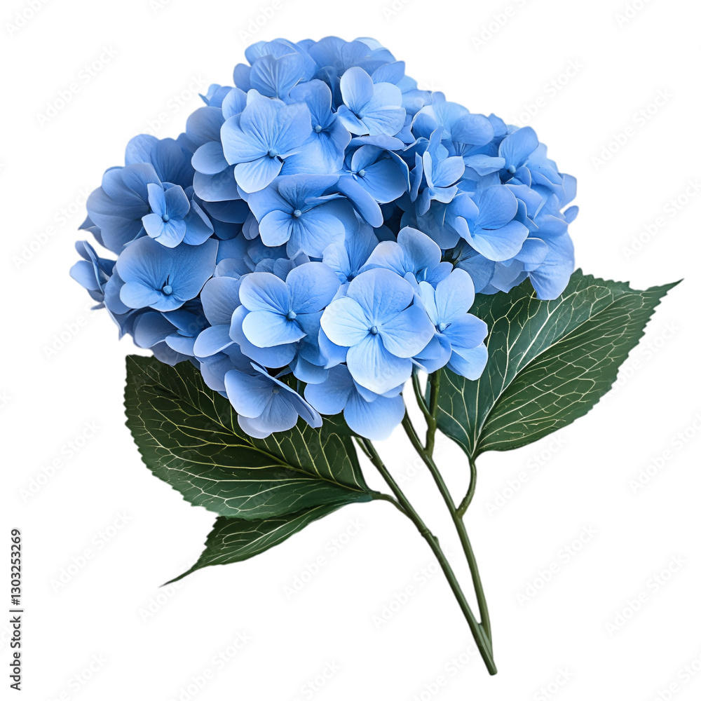 Stunning Blue Hydrangea Bouquet Isolated Black Background, Stunning Blue Hydrangea Bouquet Isolated Black Background,