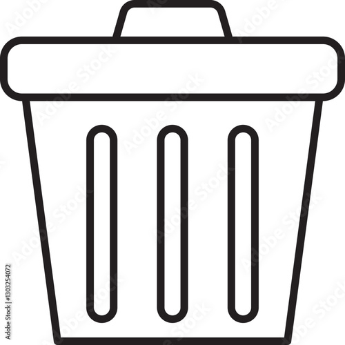 Trash can icon illustration line icon