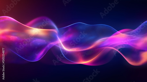 Holographic Soundwave – Futuristic Vibrant Digital Waves Background