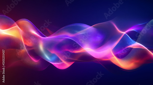 Holographic Soundwave – Futuristic Vibrant Digital Waves Background