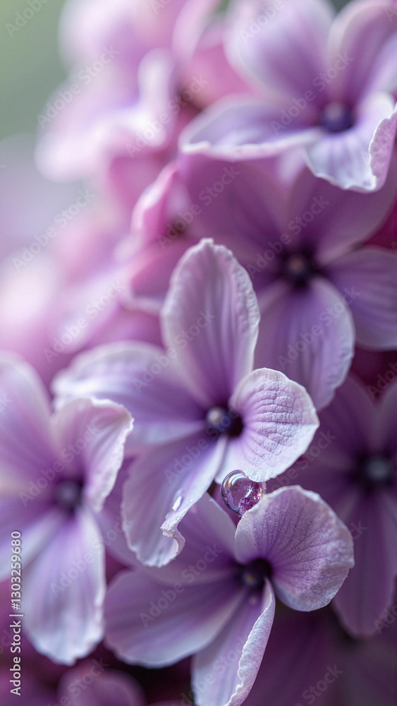 Enchanting Lilac Blossoms in Natural Light: Close-up of Dewy Purple Flowers with Dreamy Bokeh Background for Mother's Day Promotions and Floral Designs Enchanting Lilac Blossoms in Natural Light: Close-up of Dewy Purple Flowers with Dreamy Bokeh Background for Mother's Day Promotions and Floral Designs