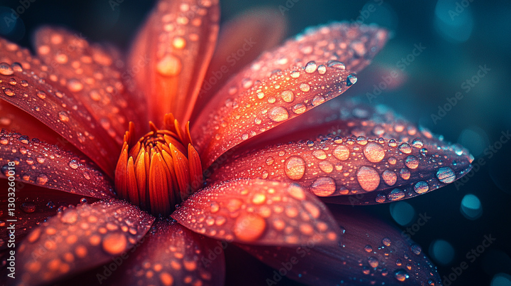 A captivating close-up of raindrops delicately resting on a tiny flower’s petals, reflecting nature’s intricate beauty and serenity, symbolizing renewal, purity, and the delicate balance of life A captivating close-up of raindrops delicately resting on a tiny flower’s petals, reflecting nature’s intricate beauty and serenity, symbolizing renewal, purity, and the delicate balance of life