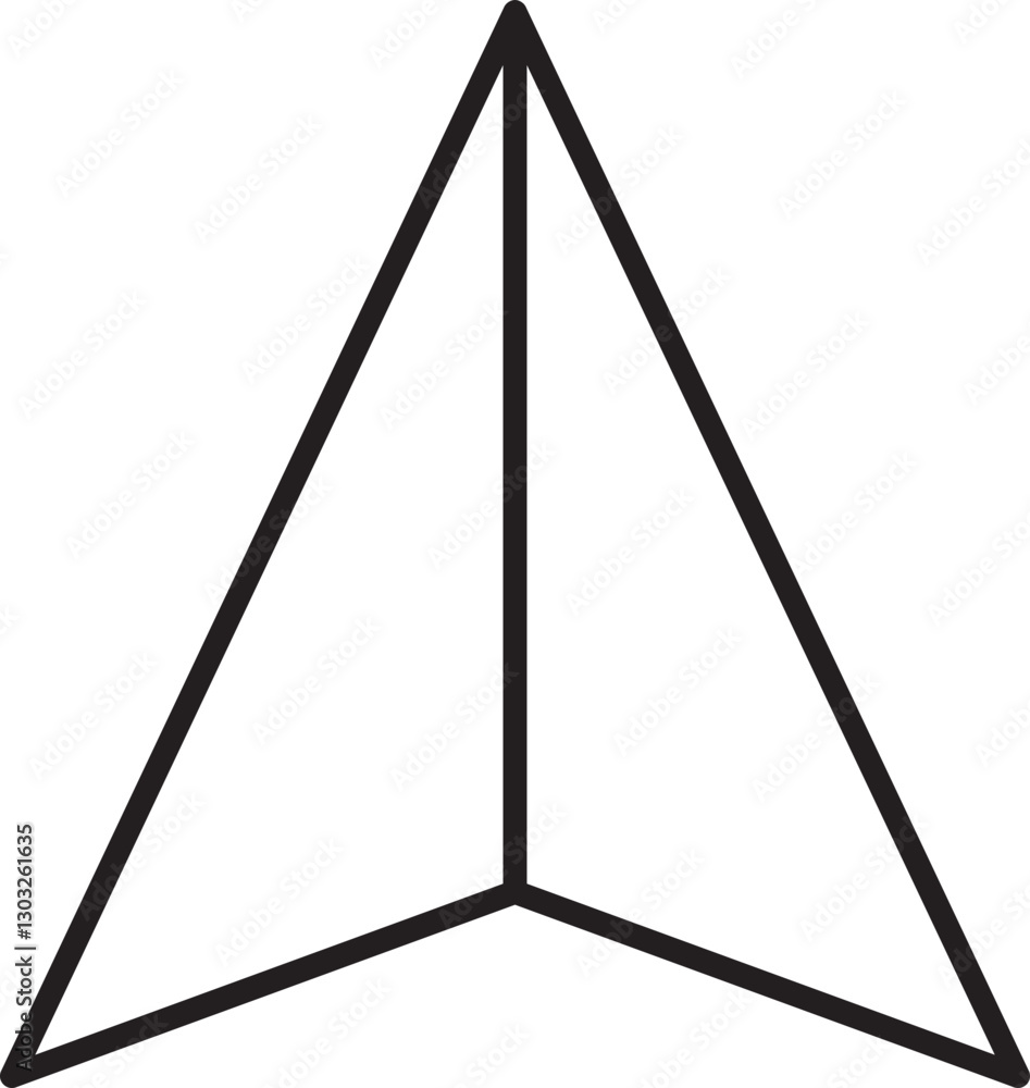 Fototapeta premium Abstract triangular shape design line icon
