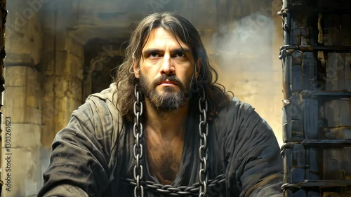 The messenger and precursor of Jesus Christ arrested in prison by order of the king 4K