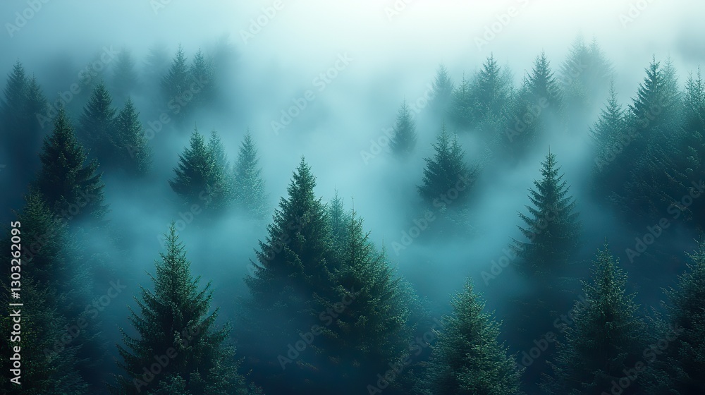foggy forest in the mountains foggy forest in the mountains