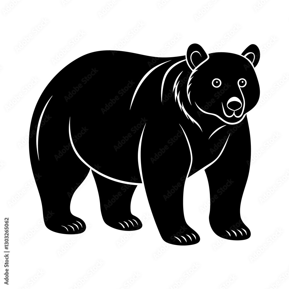 Fototapeta premium bear silhouette vector illustration